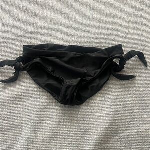 Mikoh Black Tie-Side Bikini Bottom